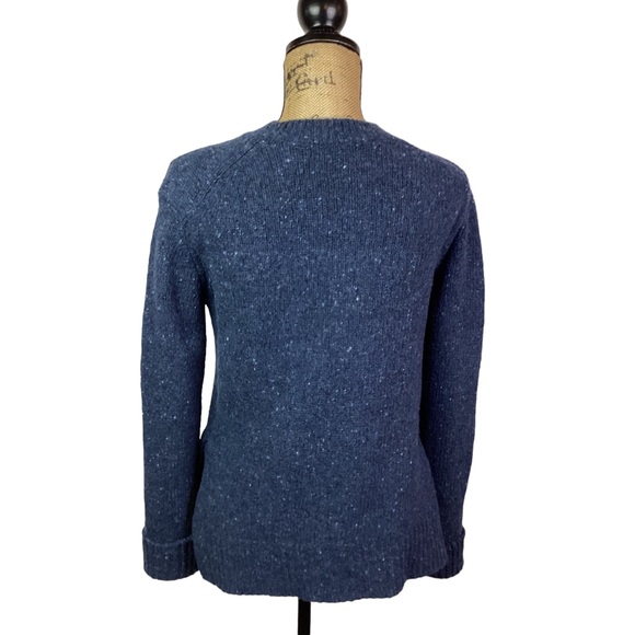 VINCE Speckled Wool Alpaca Blend Crew Sweater Blue Women Small - Picture 3 of 10